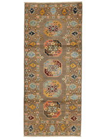  85X192 Kazak Fine Hallmatta Brun/Svart Afghanistan Carpetvista