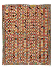  Ćilim Afghan Old Style Tepih 308X382 Vuneni Braon/Tamno Crvena Veliki Sag Carpetvista