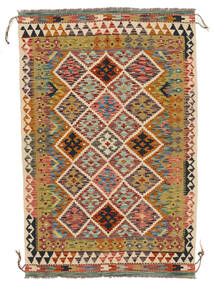  128X193 Small Kilim Afghan Old Style Rug Wool, Carpetvista