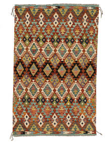  Itämainen Kelim Afghan Old Style Matot Matto 126X200 Tummanpunainen/Ruskea Villa, Afganistan Carpetvista