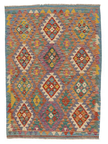  125X177 Kilim Afghan Old Style Rug Brown/Dark Grey Afghanistan Carpetvista