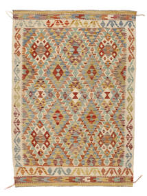  127X180 Kelim Afghan Old Stil Teppich Braun/Orange Afghanistan Carpetvista