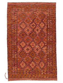  119X190 Kelim Afghan Old Style Matot Matto Tummanpunainen/Punainen Afganistan Carpetvista