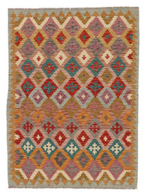 Kelim Afghan Old Style Teppe 125X170 Brun/Mørk Rød Ull, Afghanistan Carpetvista