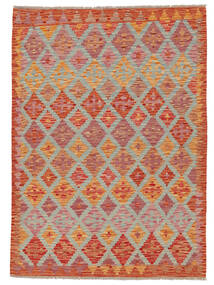 Itämainen Kelim Afghan Old Style Matot Matto 124X168 Ruskea/Tummanpunainen Villa, Afganistan Carpetvista