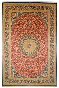 絨毯 オリエンタル Qum シルク 203X305 茶色/オレンジ (絹, ペルシャ/イラン)