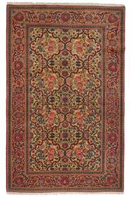 Tappeto Persiano Isfahan Di Seta Ordito 143X220 Rosso Scuro/Nero (Lana, Persia/Iran)