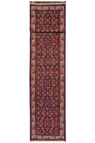 Dywan Orientalny Farahan 95X535 Chodnikowy Czarny/Ciemnoczerwony (Wełna, Persja/Iran)