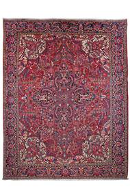  Persischer Heriz Teppich 298X390 Dunkelrot/Schwarz Großer (Wolle, Persien/Iran)