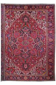  Persischer Heriz Teppich 319X411 Dunkelrot/Schwarz Großer (Wolle, Persien/Iran)