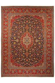 Tapete Oriental Kashan 298X393 Vermelho Escuro/Castanho Grande (Lã, Pérsia/Irão)