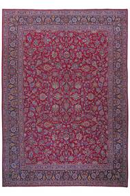 Tapete Oriental Kashan 315X432 Rosa Escuro/Vermelho Escuro Grande (Lã, Pérsia/Irão)