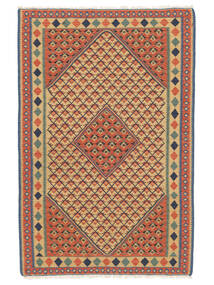 102X157 Χαλι Ανατολής Κιλίμ Senneh Fine Πορτοκαλί/Καφέ (Μαλλί, Περσικά/Ιρανικά) Carpetvista