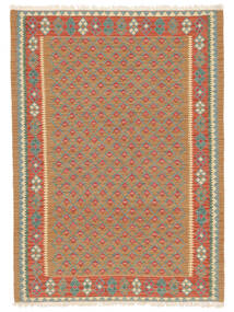  107X147 Kelim Senneh Fine Vloerkleed Bruin/Rood Perzië/Iran Carpetvista