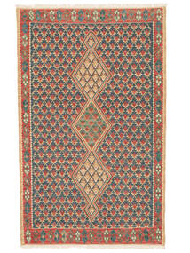 Tapete Oriental Kilim Senneh Fine 97X157 Cinza Escuro/Vermelho Escuro (Lã, Pérsia/Irão)