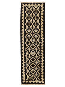 62X206 絨毯 オリエンタル キリム カシュガイ 廊下 カーペット ブラック/オレンジ ( ペルシャ/イラン) Carpetvista