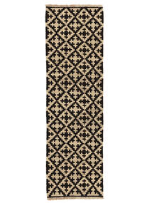 61X201 Alfombra Oriental Kilim Gashgai De Pasillo Negro/Naranja ( Persia/Irán) Carpetvista