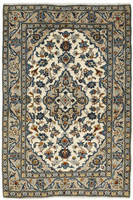 99X145 絨毯 カシャン オリエンタル ブラック/茶色 (ウール, ペルシャ/イラン)