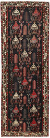80X237 絨毯 オリエンタル アフシャル 廊下 カーペット ブラック/ダークレッド (ウール, ペルシャ/イラン)