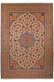 Keshan Teppich 271X389 Braun/Schwarz Großer Wolle, Persien/Iran