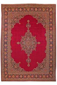 271X382 Tapete Kashan Oriental Vermelho Escuro/Castanho Grande (Lã, Pérsia/Irão)