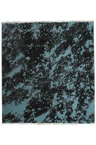 絨毯 カラード ヴィンテージ 133X144 正方形 ブラック/ダークターコイズ (ウール, ペルシャ/イラン)
