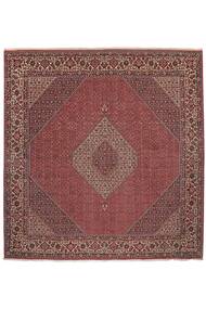  Orientalischer Bidjar Mit Seide Teppich 254X268 Quadratisch Dunkelrot/Schwarz Großer Wolle, Persien/Iran