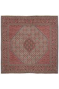 Tapete Oriental Bijar 197X202 Quadrado Vermelho Escuro/Castanho (Lã, Pérsia/Irão)