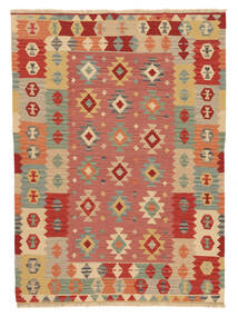  Orientalischer Kelim Ghashghai Teppich 172X236 Rot/Orange Persien/Iran Carpetvista