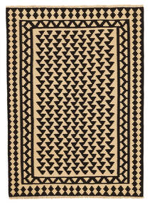 Tapete Kilim Ghashghai 175X241 Preto/Laranja ( Pérsia/Irão)