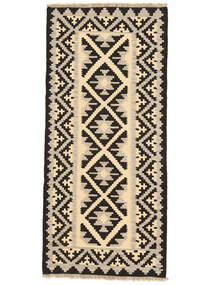 88X193 Kilim Qashqai Rug Oriental Runner
 Orange/Black ( Persia/Iran) Carpetvista