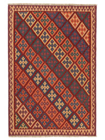 171X253 Tappeto Kilim Ghashghai Orientale Rosso Scuro/Nero (Persia/Iran) Carpetvista