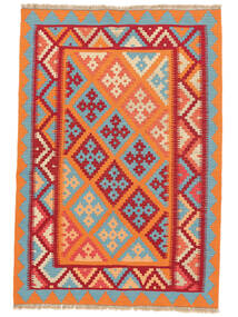  Oriental Kilim Qashqai Rug 123X176 Orange/Dark Red Persia/Iran Carpetvista
