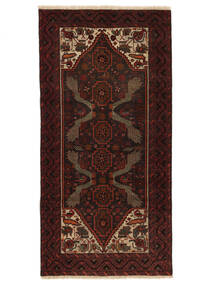  Persisk Colored Vintage Teppe 94X190 Svart/Mørk Rød Carpetvista