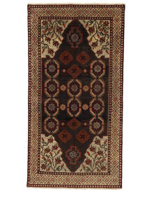  Persischer Colored Vintage Teppich 106X203 Schwarz/Braun Carpetvista
