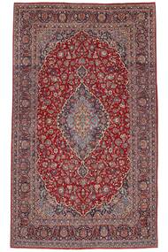 322X485 Tapete Kashan Oriental Vermelho Escuro/Preto Grande (Lã, Pérsia/Irão)