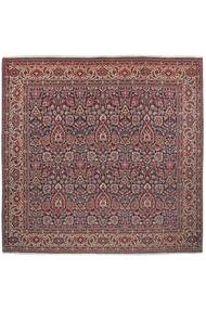 250X256 Tapete Oriental Bijar Com Seda Quadrado Vermelho Escuro/Preto Grande (Lã, Pérsia/Irão)