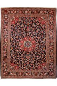絨毯 カシャン 317X399 ダークレッド/ブラック 大きな (ウール, ペルシャ/イラン)