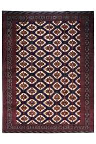  Persischer Turkaman Teppich 302X375 Schwarz/Dunkelrot