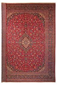 Tapete Oriental Kashan 319X430 Vermelho Escuro/Castanho Grande (Lã, Pérsia/Irão)