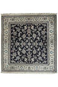 絨毯 ペルシャ ナイン 200X206 正方形 ブラック/ダークグレー (ウール, ペルシャ/イラン)