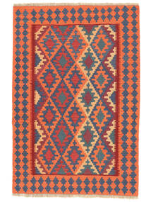  Kilim Ghashghai Tappeto 126X187 Persiano Rosso/Blu Scuro Piccolo Carpetvista