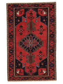  Hamadan Fine Rug 128X204 Persian Wool Black/Dark Red Small Carpetvista