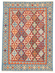  Persisk Kelim Ghashghai Tæppe 217X296 Orange/Mørkeblå Carpetvista