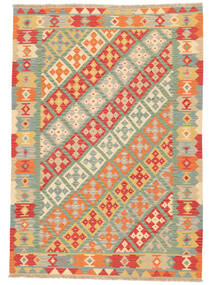 209X295 Kelim Ghashghai Teppich Orientalischer Grün/Orange ( Persien/Iran) Carpetvista