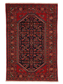 112X159 Alfombra Lillian Oriental Rojo Oscuro/Negro (Lana, Persia/Irán) Carpetvista