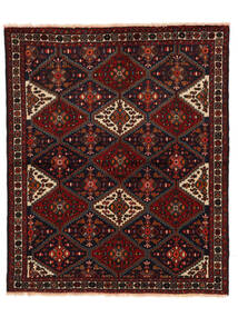 107X128 Afshar/Sirjan Teppe Orientalsk Svart/Mørk Rød (Ull, Persia/Iran) Carpetvista