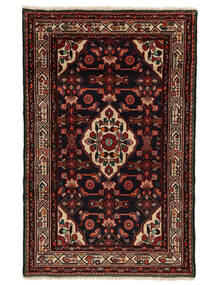  Persischer Asadabad Teppich 111X172 Schwarz/Dunkelrot (Wolle, Persien/Iran)