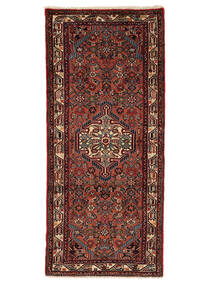  Persian Asadabad Rug 80X182 Black/Dark Red Carpetvista