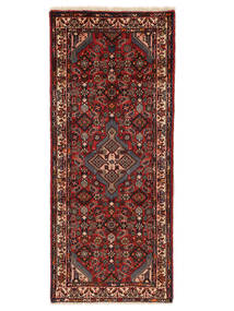 79X189 Tappeto Asadabad Orientale Passatoie Nero/Rosso Scuro (Lana, Persia/Iran) Carpetvista